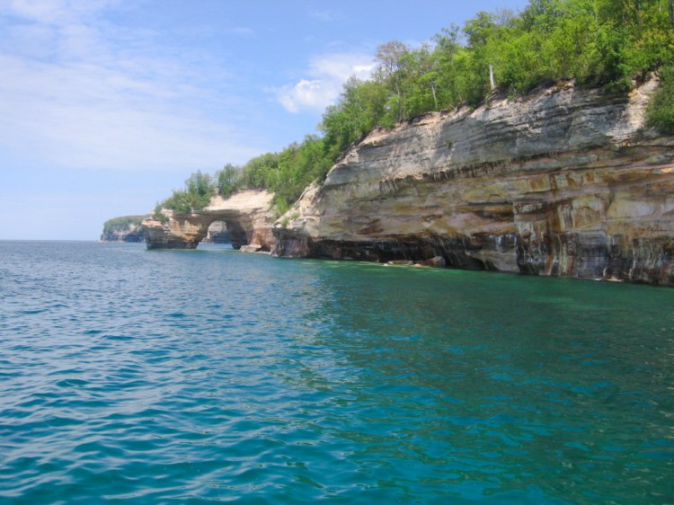 Pictured Rocks on our honeymoon
